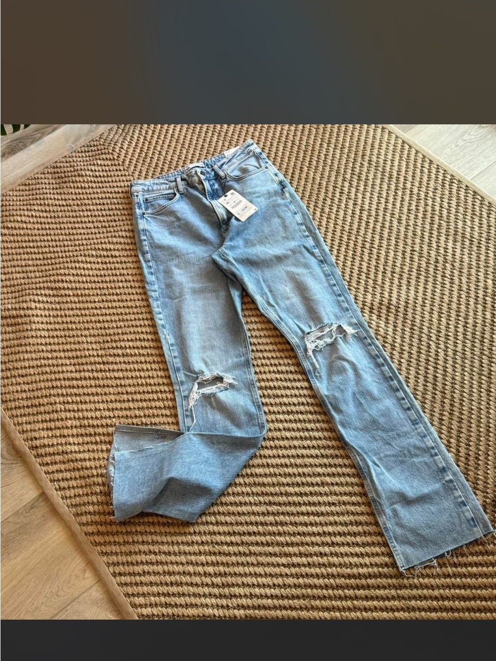 Light Blue Distressed Women's Slim Fit Jeans